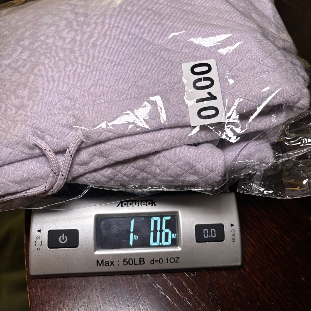 LL Bean Quilted Cowl Neck Pullover Sweatshirt Lavender Purple Sz Large Outdoors - Picture 11 of 11
